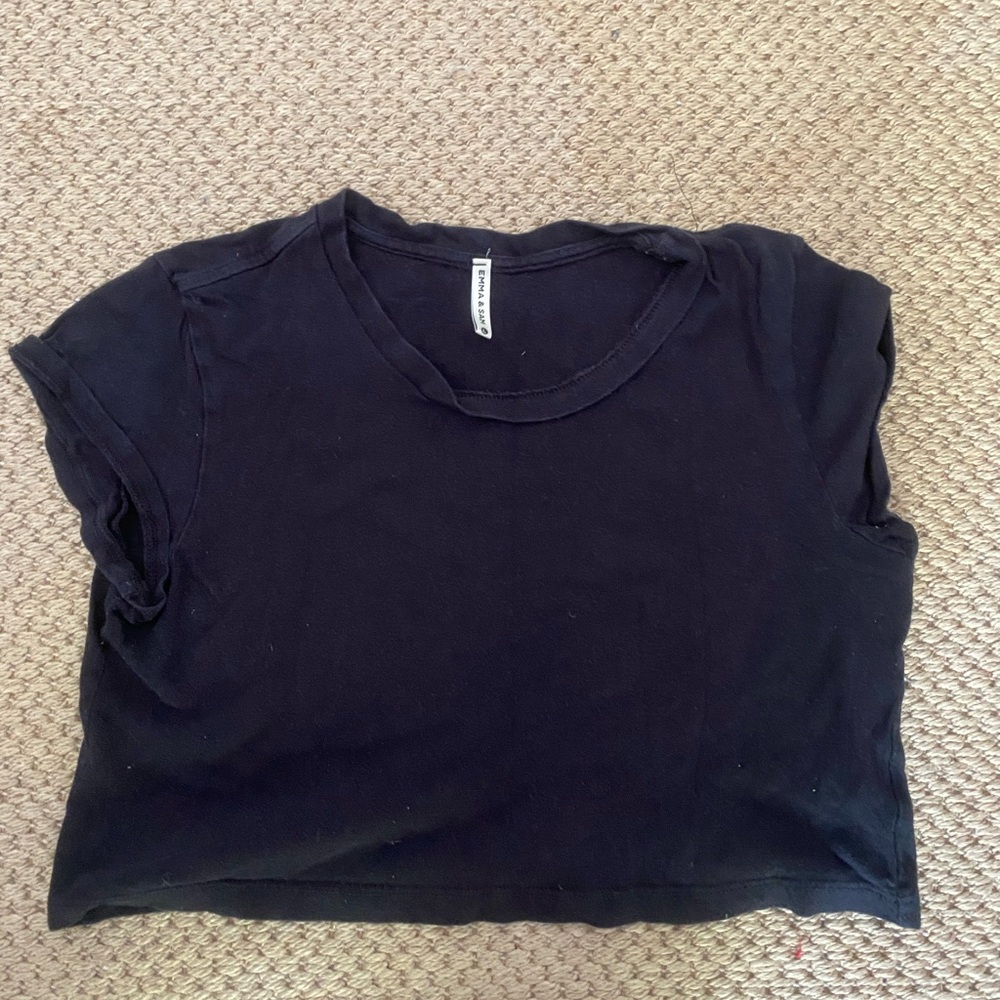 Classic Black Women's Crop Top